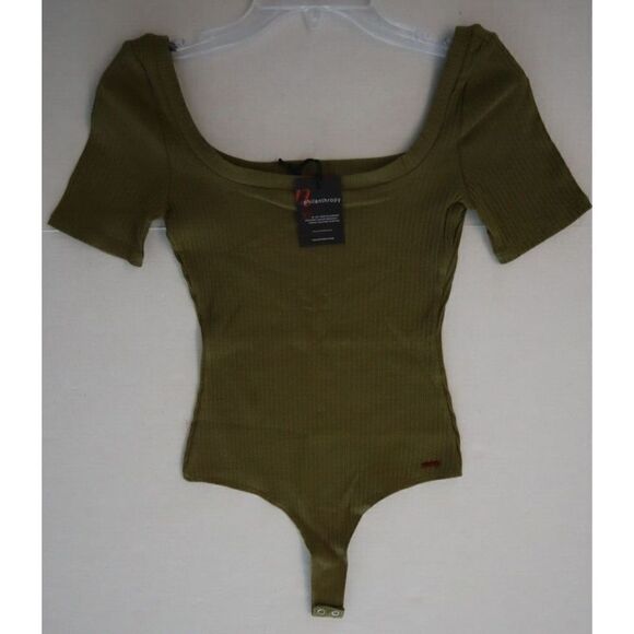 n:Philanthropy 07632PTL00 Women's Sz XS Olive Green Langley Thong Bodysuit - Picture 1 of 6